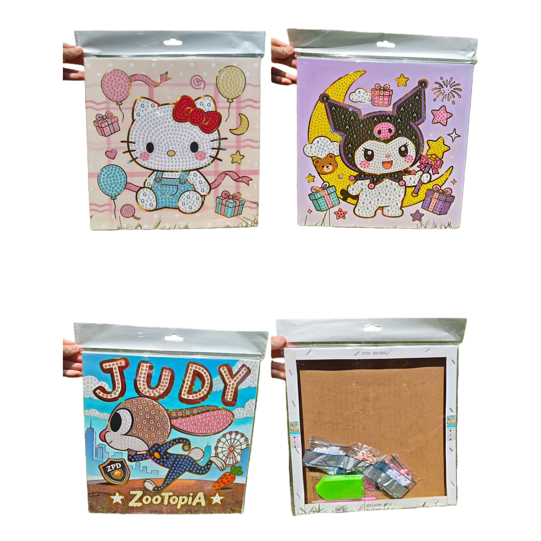 Hello Kitty Cold Foil Pearl Painting Set Material Pack Hongxing Sticker Paper Item Picture