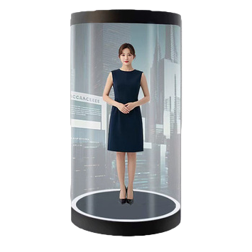 75-inch Ai digital human holographic cabin virtual cylindrical 3D digital human technology Exhibition Hall Welcome Interactive all-in-one machine 164013004 Application Scenario