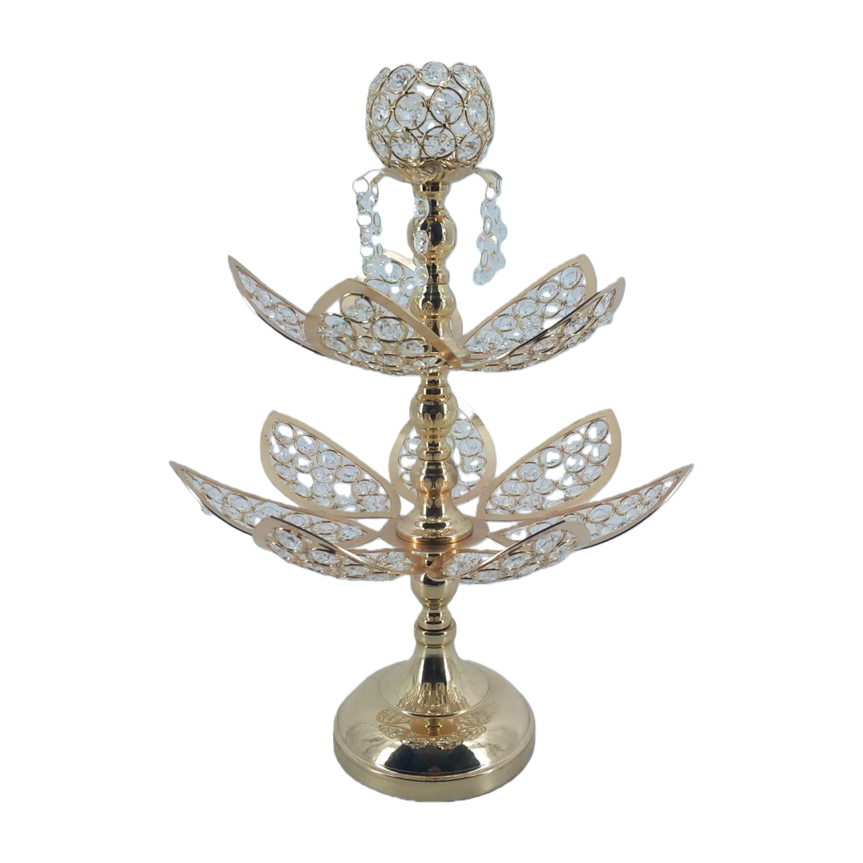 金色莲花风水球铃铛水晶音乐盒檀香高档礼品