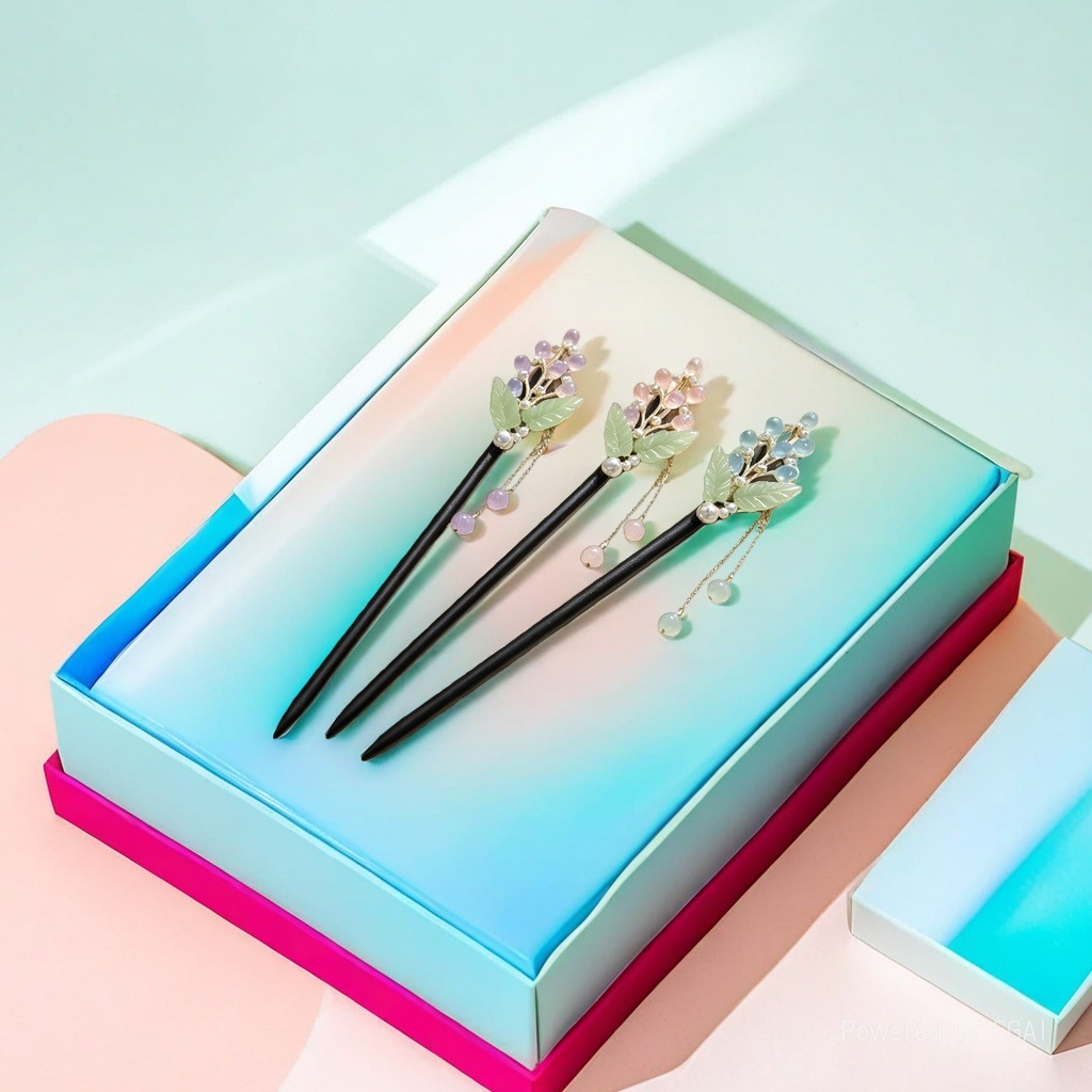 Simple plastic hairpin accessories for women in summer with acetate clips Application Scenario