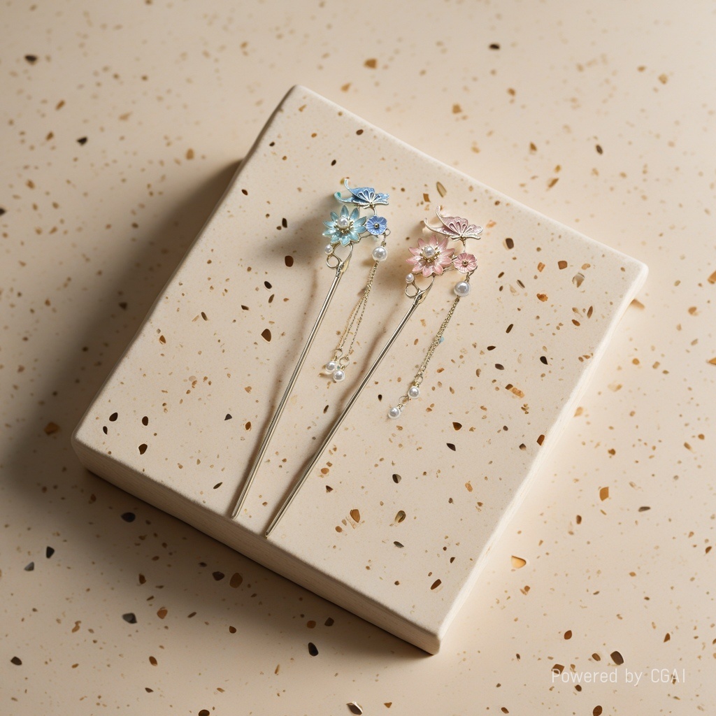 New Chinese-style hairpins with a high-end ancient style, sandalwood hairpins, tassels, hairpins, hair accessories, and wooden hairpins for Hanfu Specification image