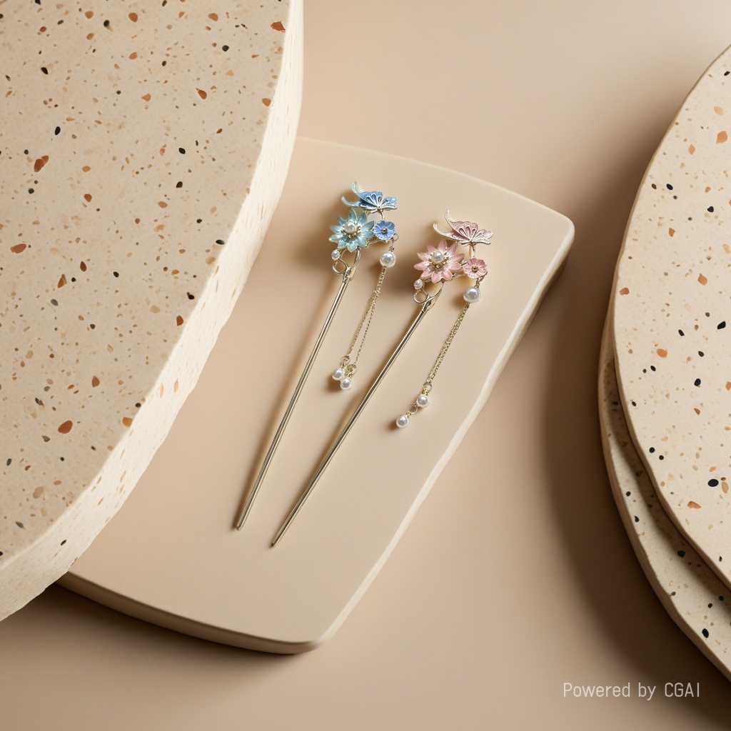 New Chinese-style hairpins with a high-end ancient style, sandalwood hairpins, tassels, hairpins, hair accessories, and wooden hairpins for Hanfu