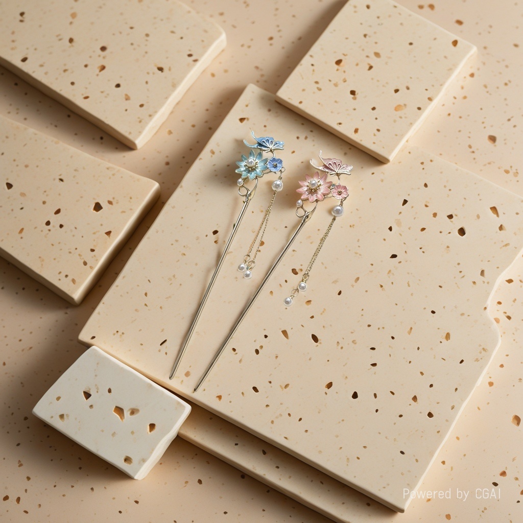 New Chinese-style hairpins with a high-end ancient style, sandalwood hairpins, tassels, hairpins, hair accessories, and wooden hairpins for Hanfu Application Scenario