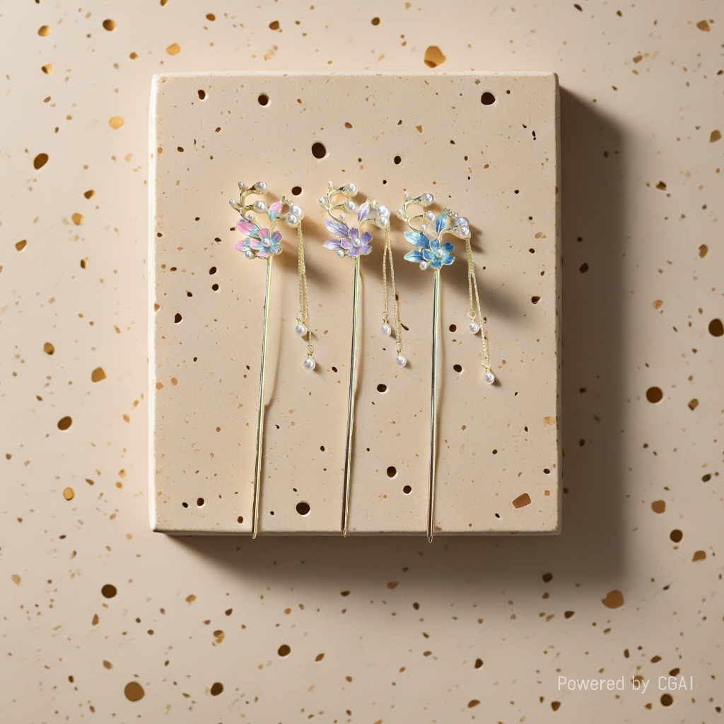 Wholesale of exquisite ancient-style hairpins, magnolia flower hairpins, stepping tassel hair accessories, headwear, high-end hairpins and hair accessories