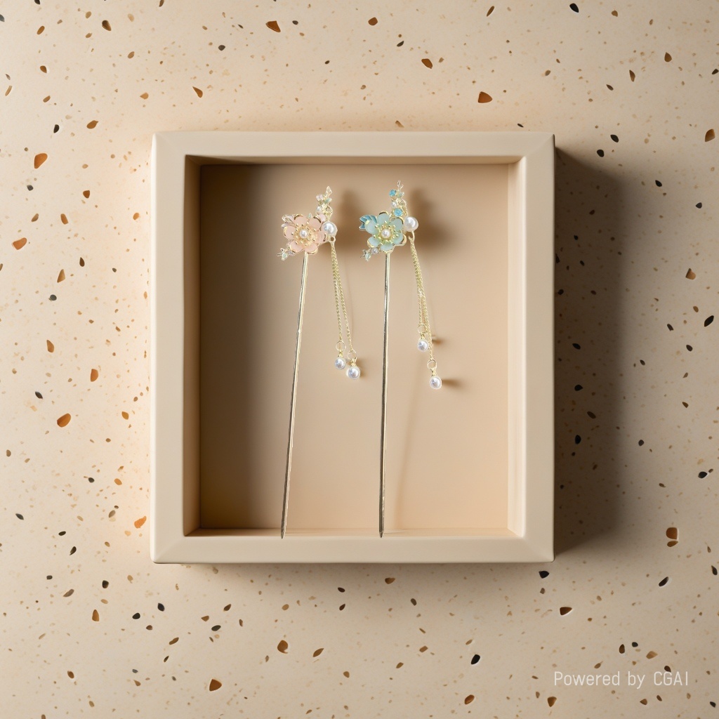 New Chinese-style Hanfu hairpins, ancient-style walking tassel hairpins, women's coil hair accessories, cheongsam horse face skirts, high-end hairpins