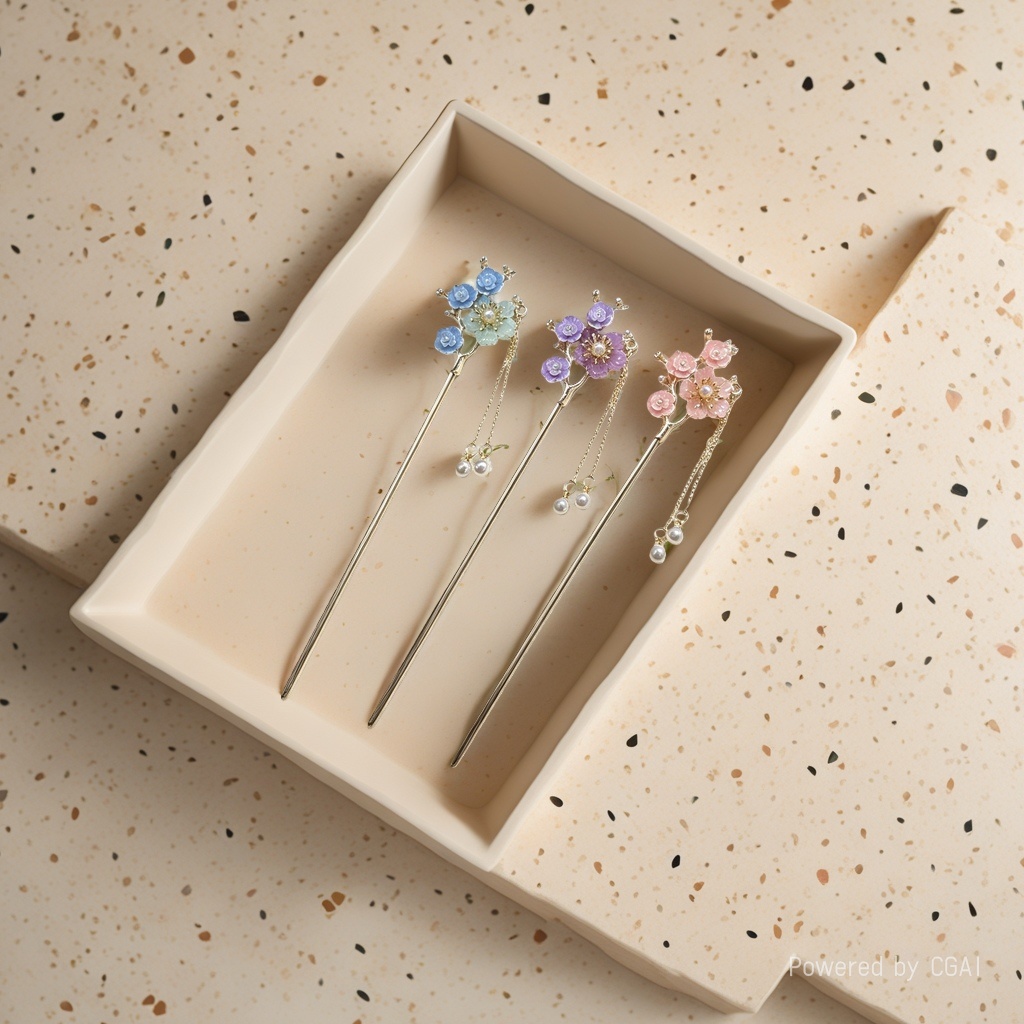 2026 New style of back head updo hairpin, high-end and niche hairpin, Hanfu Cheongsam accessories wholesale step shake details Picture