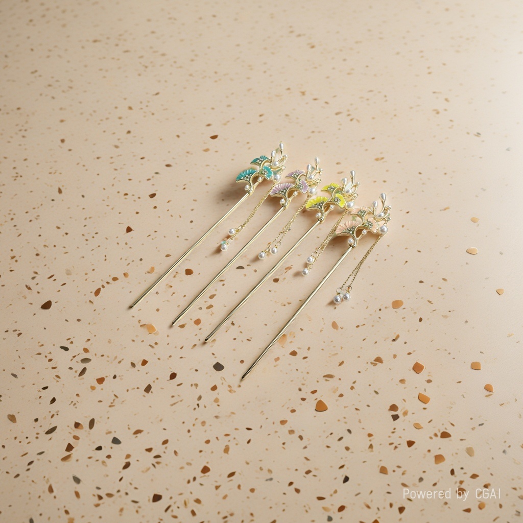 Hairpins, hair clips, mother-of-pearl brooches, diy materials, accessories, imitation burnt blue and emerald green, gifts for team-building activities