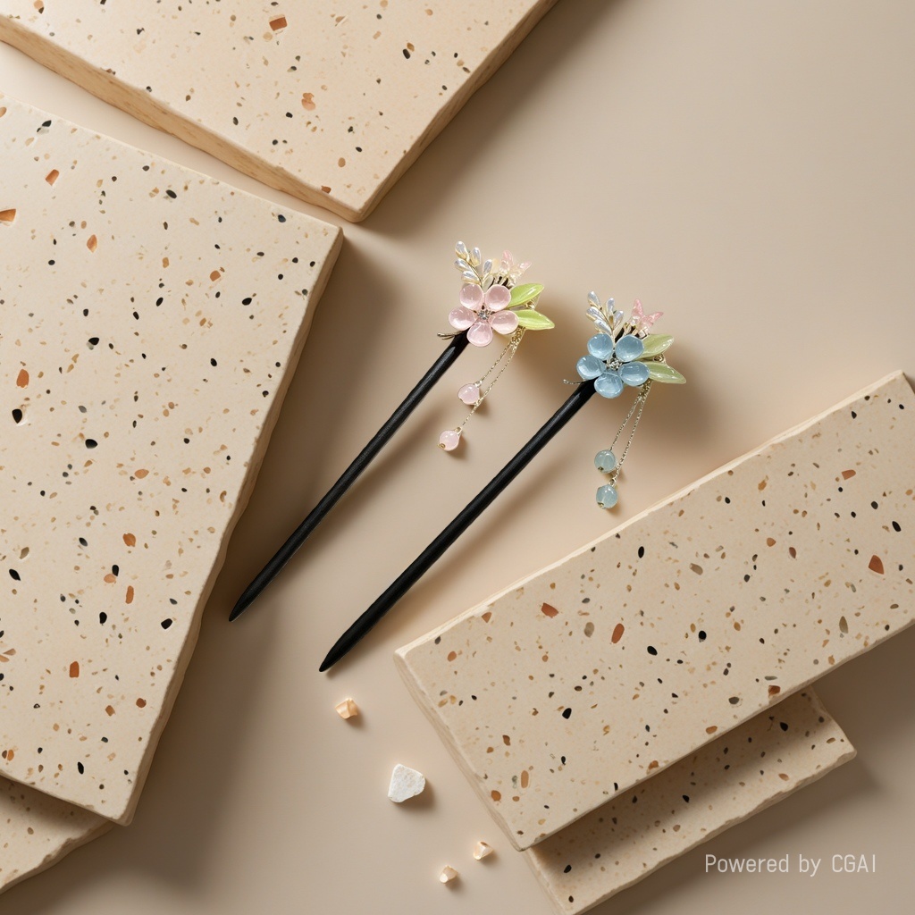 New Chinese-style simple hairpins for women, summer hairpin accessories details Picture