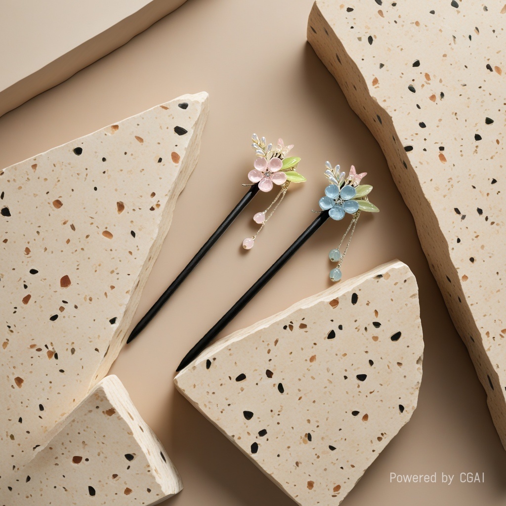 New Chinese-style simple hairpins for women, summer hairpin accessories Specification image