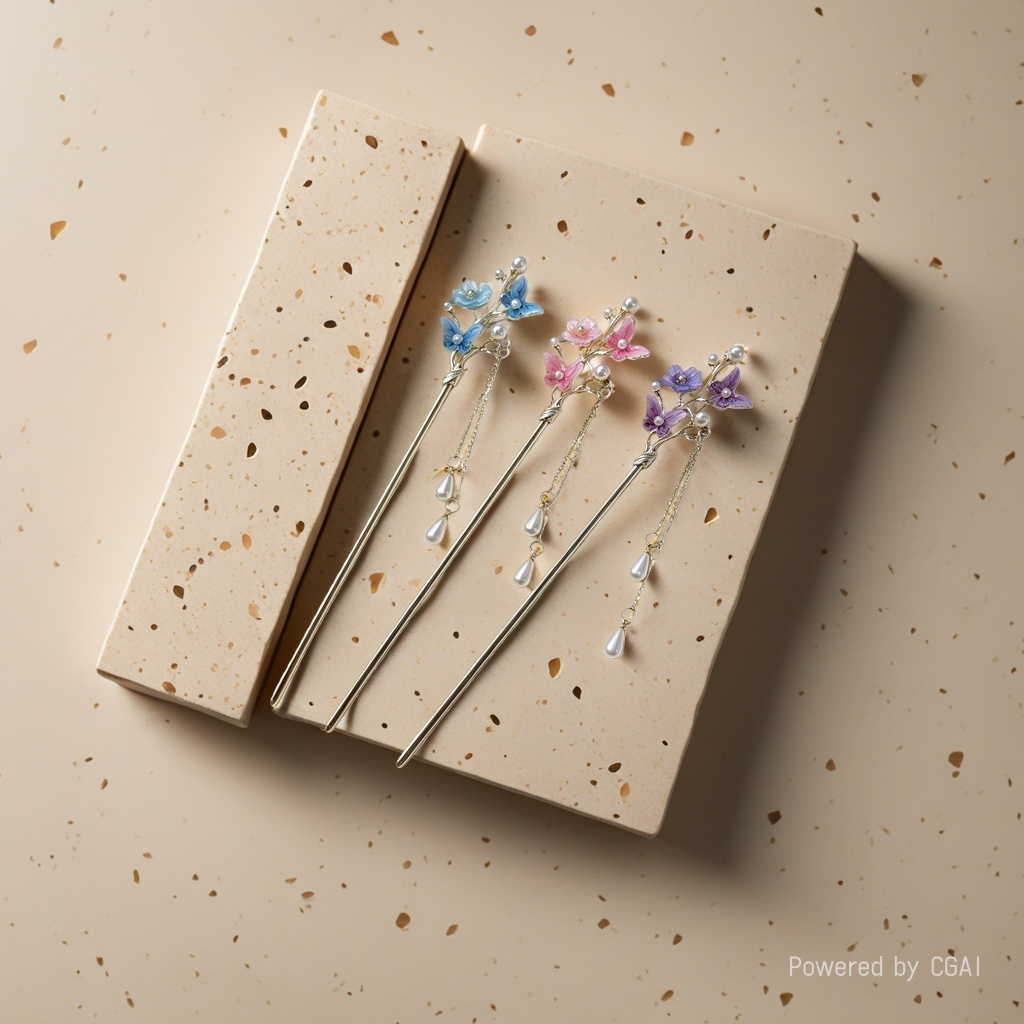 New Chinese-style ancient-style hairpins with a sense of luxury for women, new hair hairpins, tassels, and Hanfu hair accessories