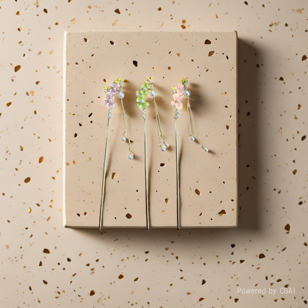 Chinese-style high-end hairpin, women's ancient-style tassel flower hairpin, versatile and elegant, horse face skirt, niche coiled hairpin