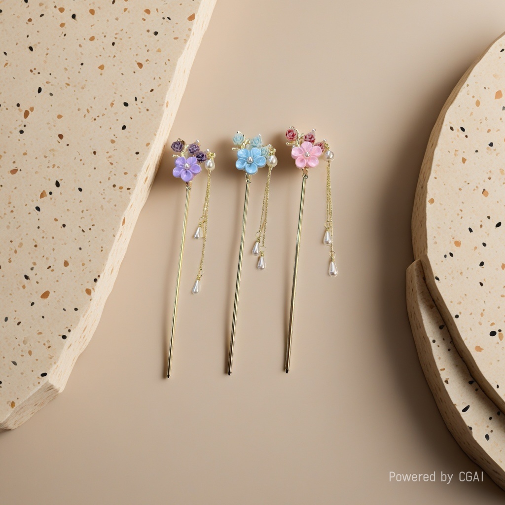 Chinese-style tassel pearl walking hairpin for women, new Chinese-style Hanfu cheongsam headwear and hairpin, ancient-style daily hairpin and hair accessory