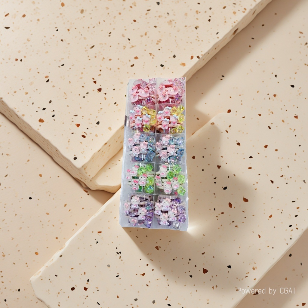 Wholesale of children's cartoon color rubber band sets and children's hair accessories details Picture