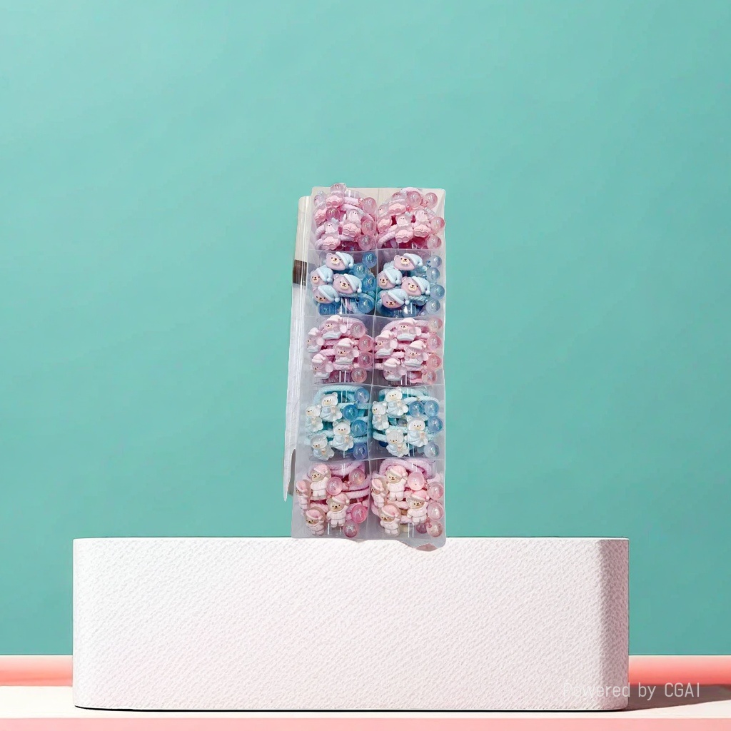 Cute and colorful large intestine hair bands and hair accessories create a sweet and girlish style Specification image