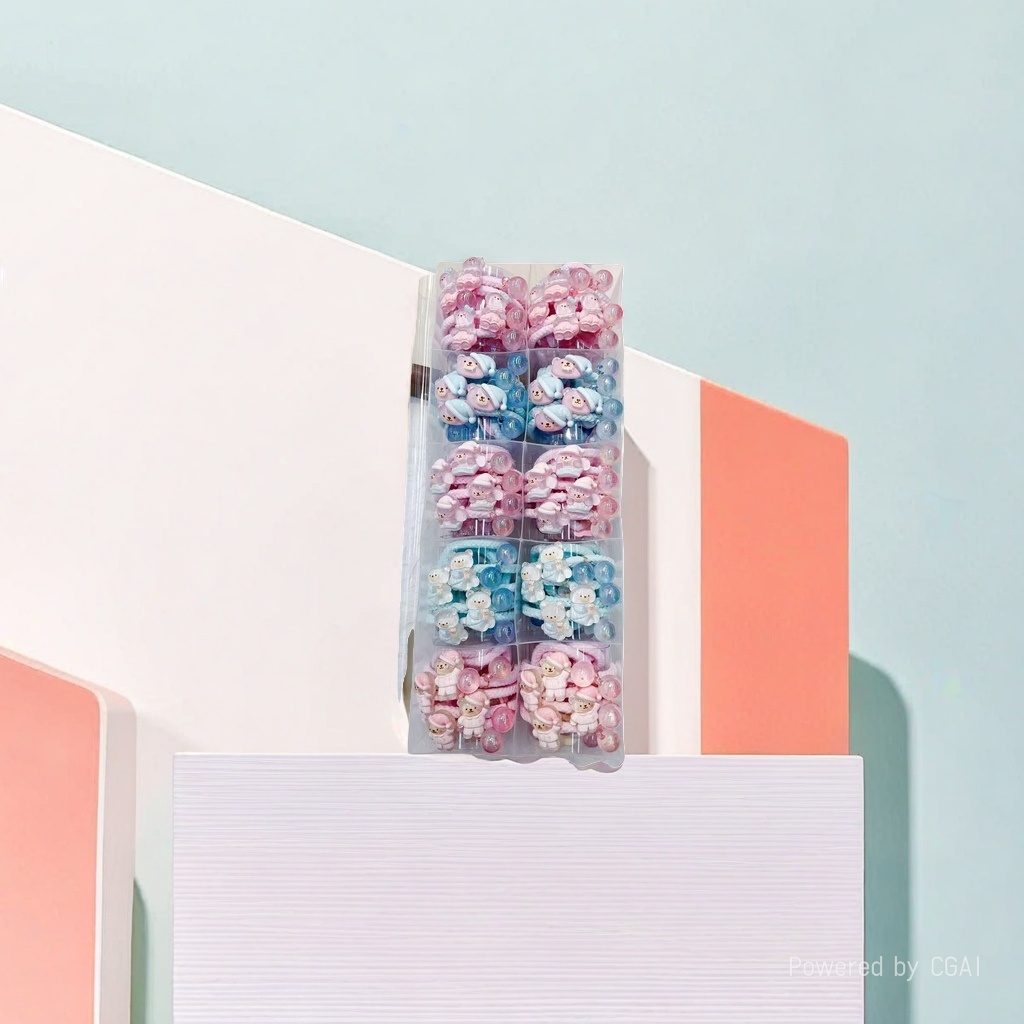 Cute cartoon children's hair bands, rubber bands, hair accessories, universal hair accessories for girls and adults Application Scenario