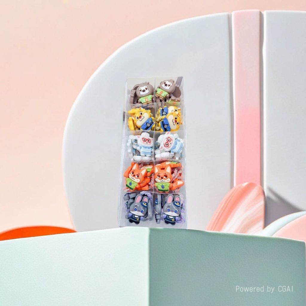 Popular large accessories: cute, ice-transparent cat, cartoon rubber bands, ponytail hair ties, women's Yiwu hair accessories and headwear Specification image