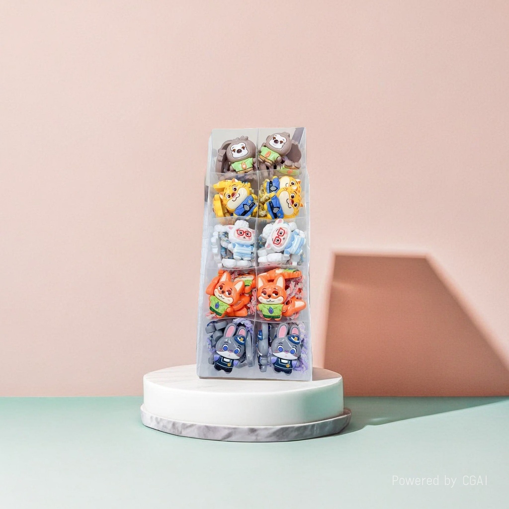 Popular large accessories: cute, ice-transparent cat, cartoon rubber bands, ponytail hair ties, women's Yiwu hair accessories and headwear details Picture