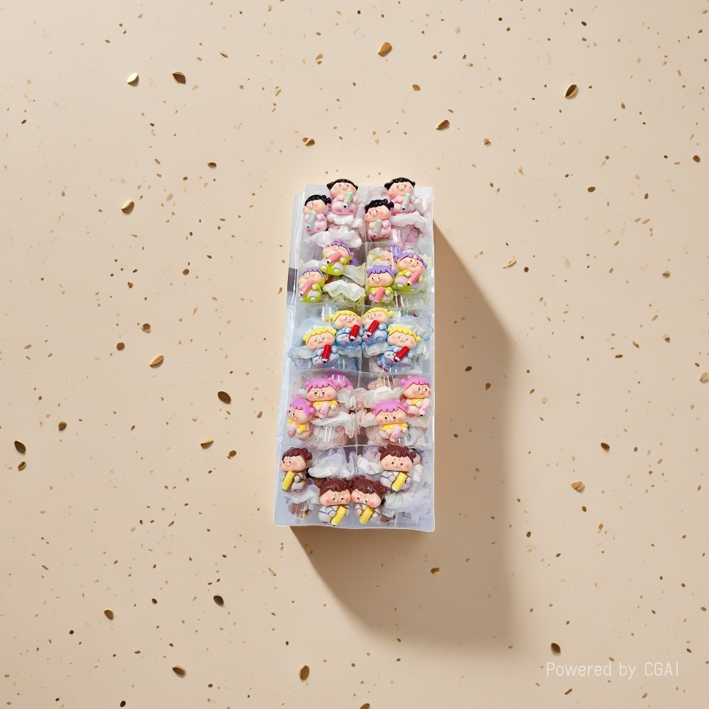 New pearl Popsicle food play children's hair clip, creative primary school hair band rubber band Specification image