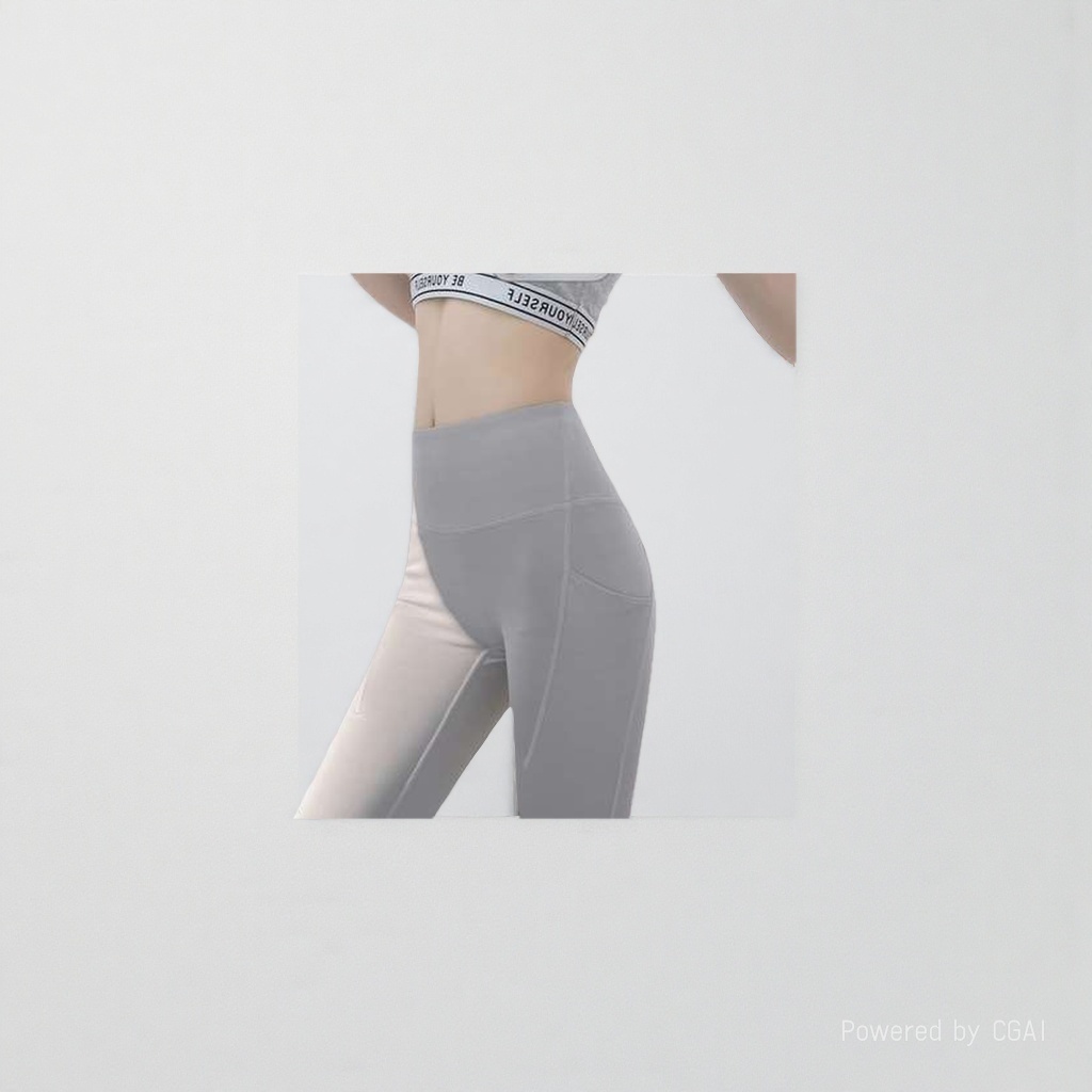 Jenewa cotton grey high-waisted tight sport pants and sweatpants, unisex casual pants Specification image