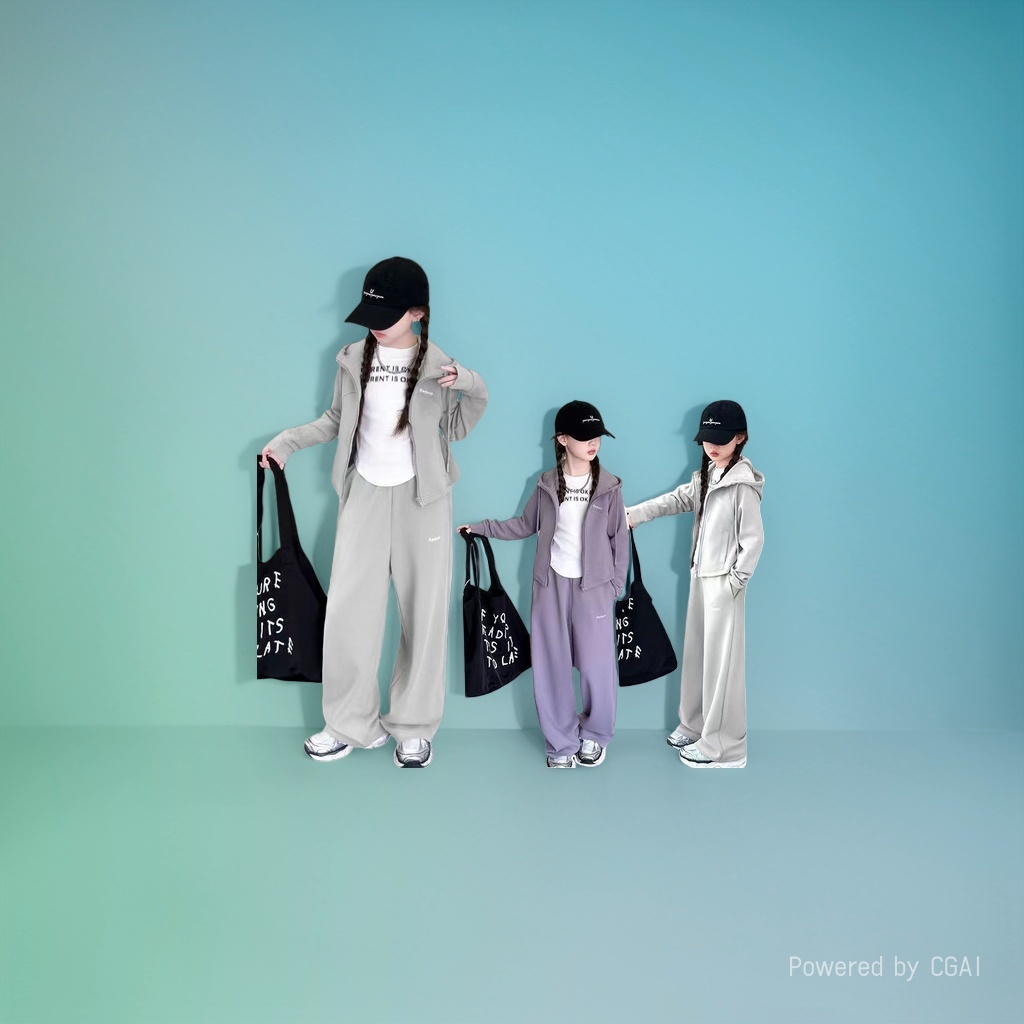 时尚休闲女童套装韩版女童夏季运动服