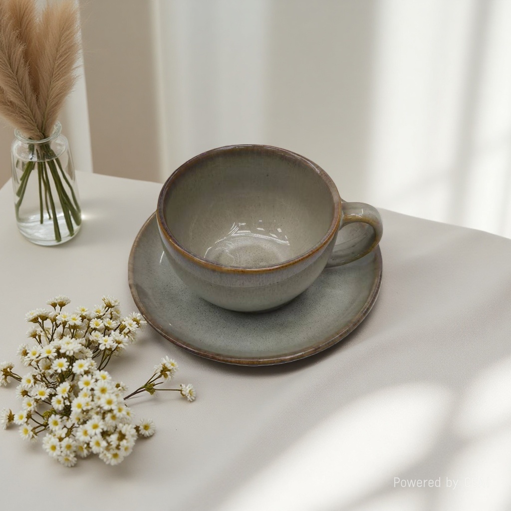 Ceramic tableware set including cups, plates, bowls and chopsticks. Ceramic bowl and plate set details Picture