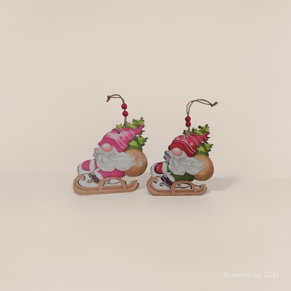 Christmas wooden ornaments and Christmas tree decorations for Christmas scene arrangement details Picture
