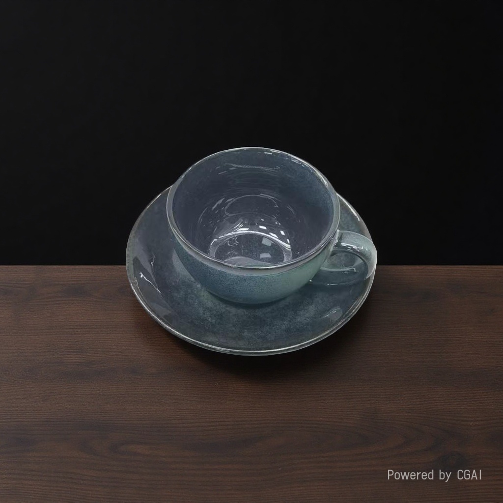 The Jingdezhen ceramic dark blue coffee cup set with saucers and insulated coffee cups is selling well across borders Specification image