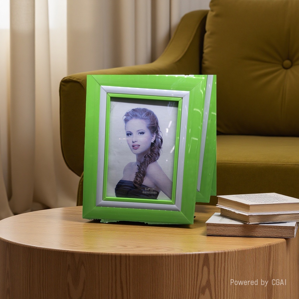 Glass photo frames, green glass photo frames, table frames, photo frame ornaments, home decoration