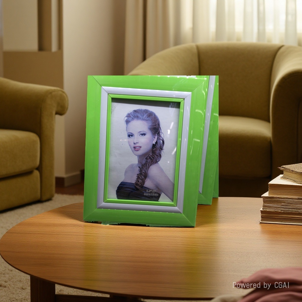 Glass photo frames, green glass photo frames, table frames, photo frame ornaments, home decoration details Picture