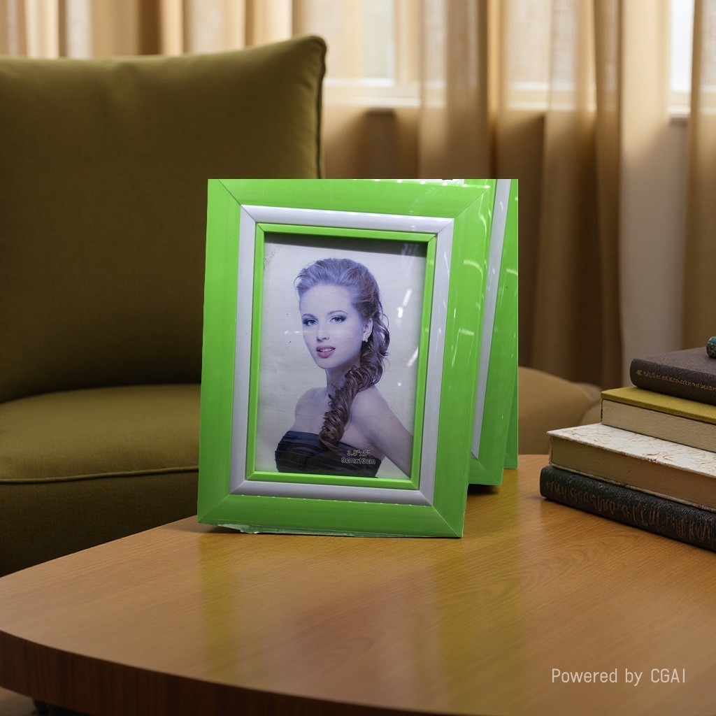 Glass photo frames, green glass photo frames, table frames, photo frame ornaments, home decoration Specification image