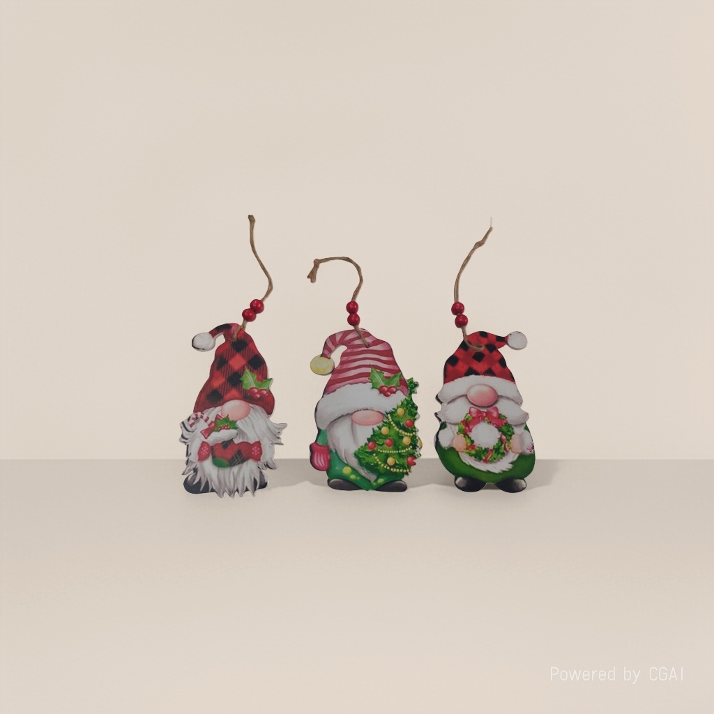 Three Christmas decorations: Christmas dwarf pendants, Christmas tree ornaments, and Christmas atmosphere decoration details Picture