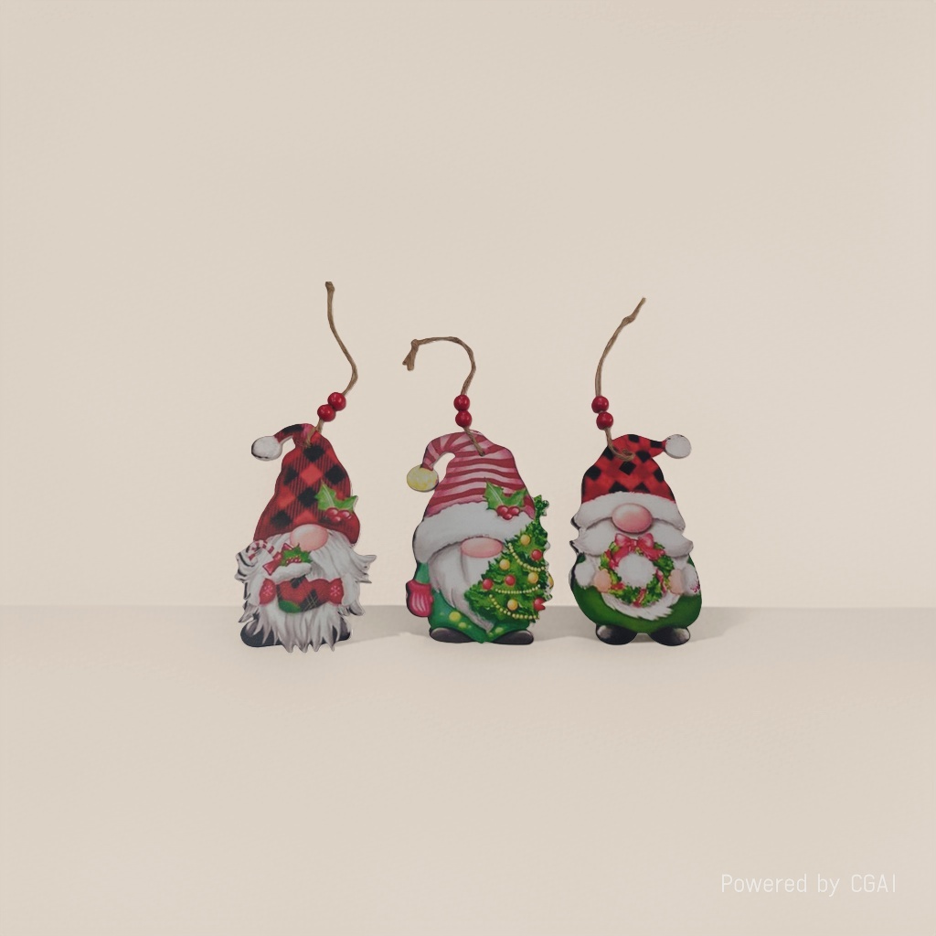 Three Christmas decorations: Christmas dwarf pendants, Christmas tree ornaments, and Christmas atmosphere decoration Application Scenario