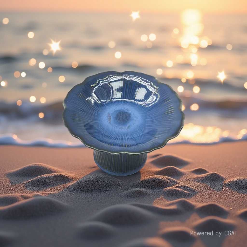 The main body of the blue ceramic high-footed plate is a combination of small celadon tea sets and wine sets Application Scenario