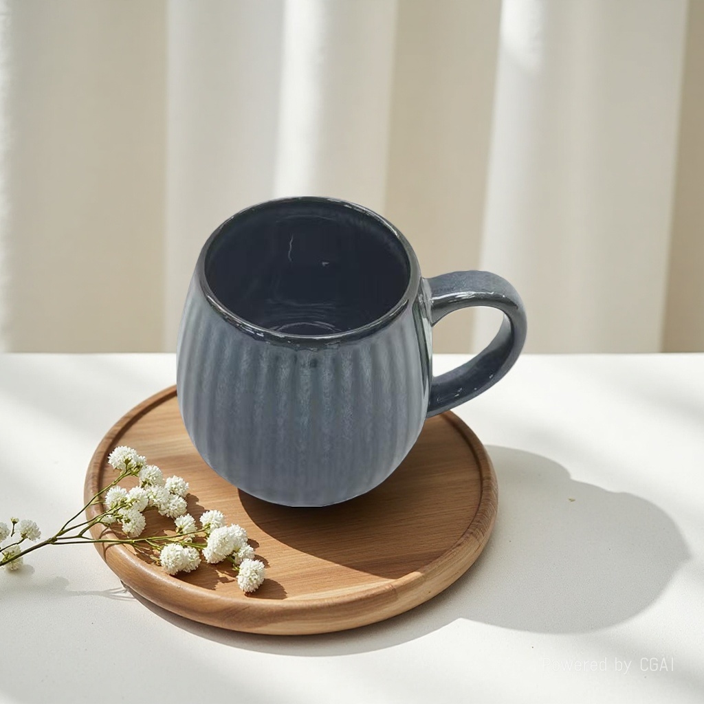 A combination of dark blue ceramic cups, small tea sets and celadon tea sets details Picture