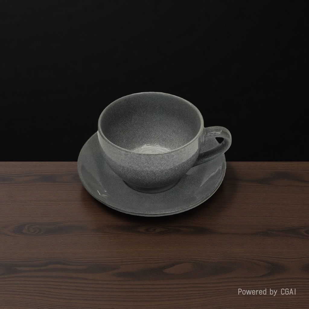 Grey heat transfer ceramic mug, 13-ounce tea cup, home coffee cup Specification image