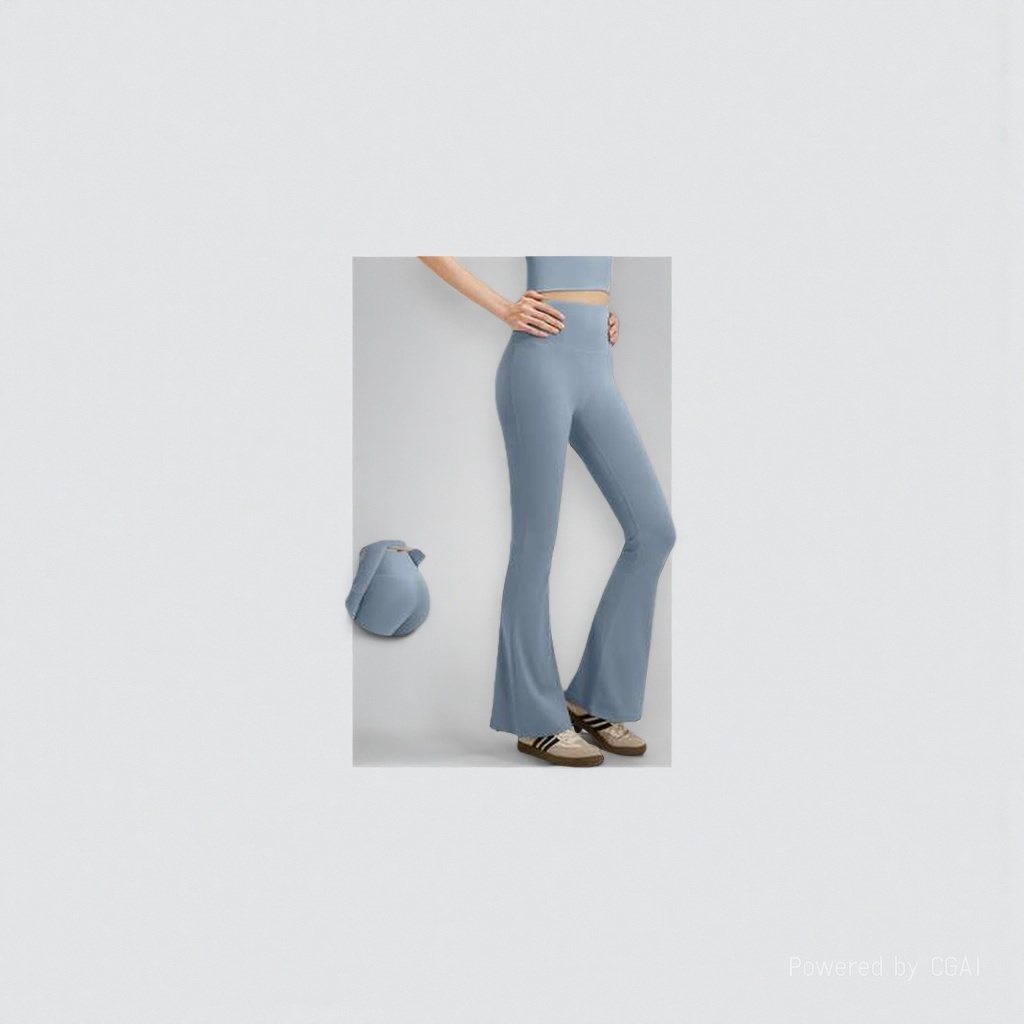 A sports outdoor windbreaker paired with light blue yoga pants that lift the buttocks and tuck in the abdomen Item Picture