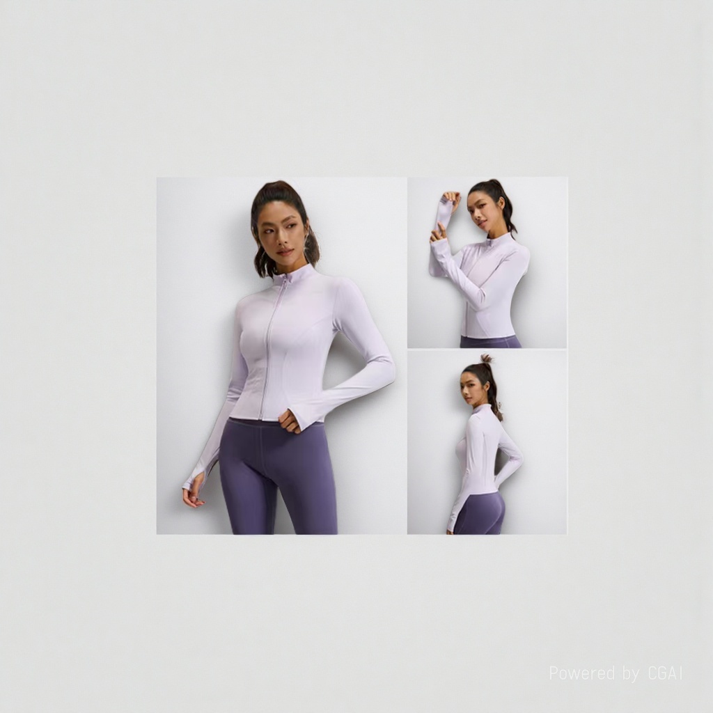 Sports outdoor casual jacket, women's yoga wear, tight, comfortable and breathable for winter sports outerwear. 142612695 Specification image