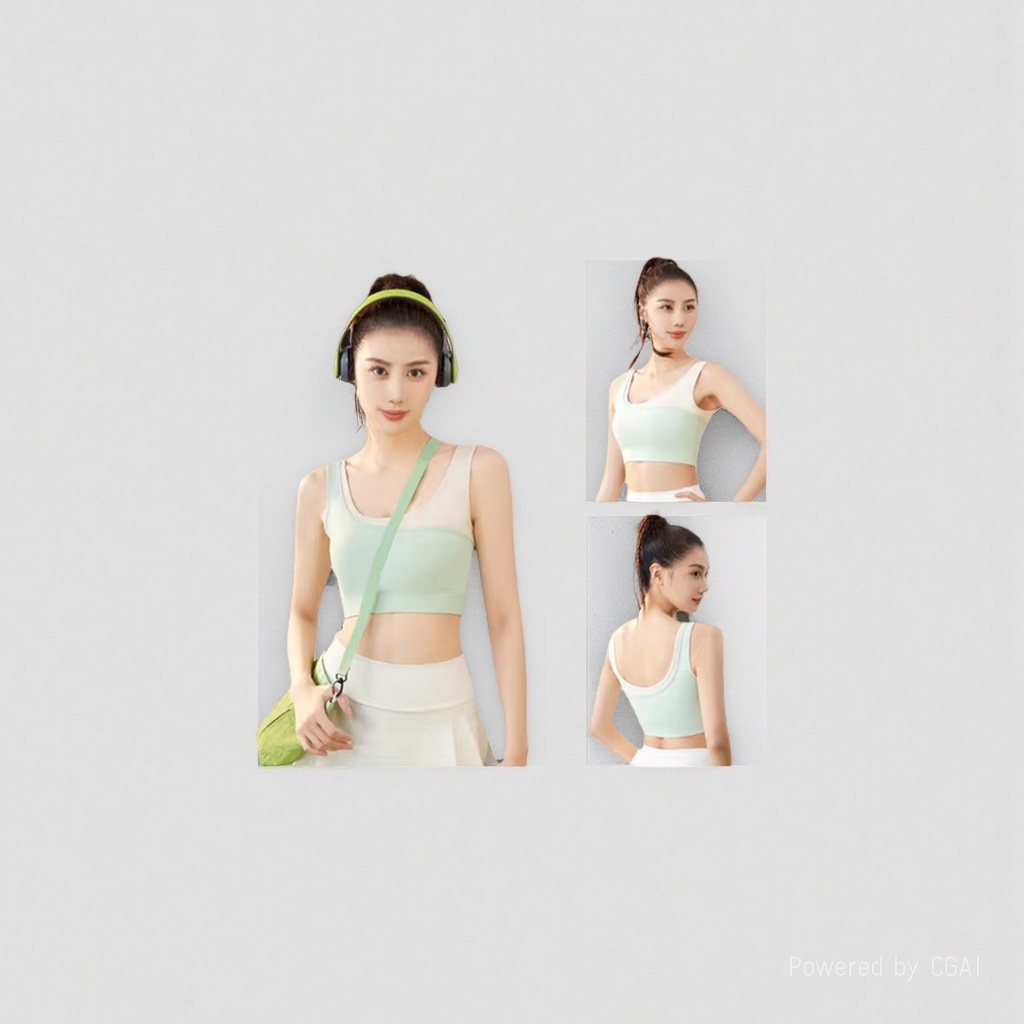 Yoga wear, women's tight-fitting sports underwear, outdoor T-shirts, vests, sportswear details Picture
