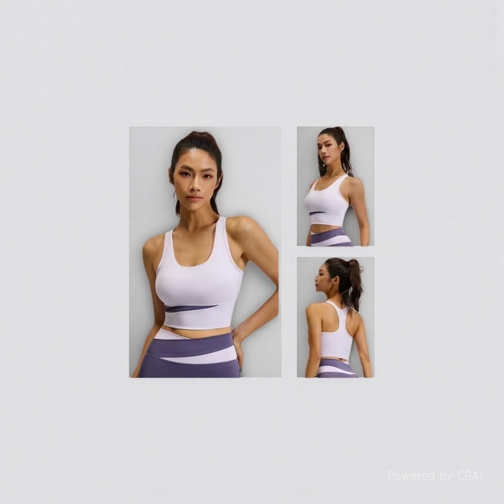 Yoga wear, women's quick-drying high-elasticity sports underwear, tight vest, outdoor fitness outfit Item Picture
