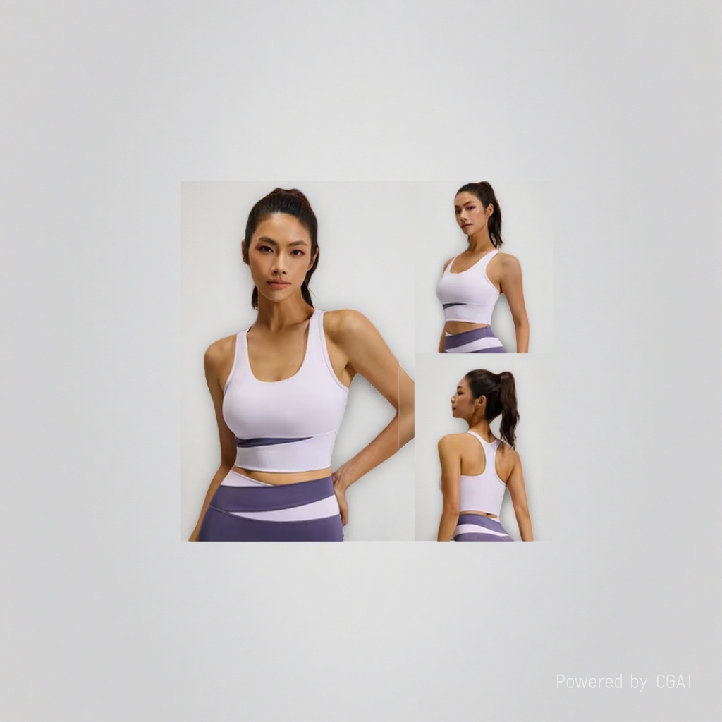 Yoga wear, women's quick-drying high-elasticity sports underwear, tight vest, outdoor fitness outfit Specification image