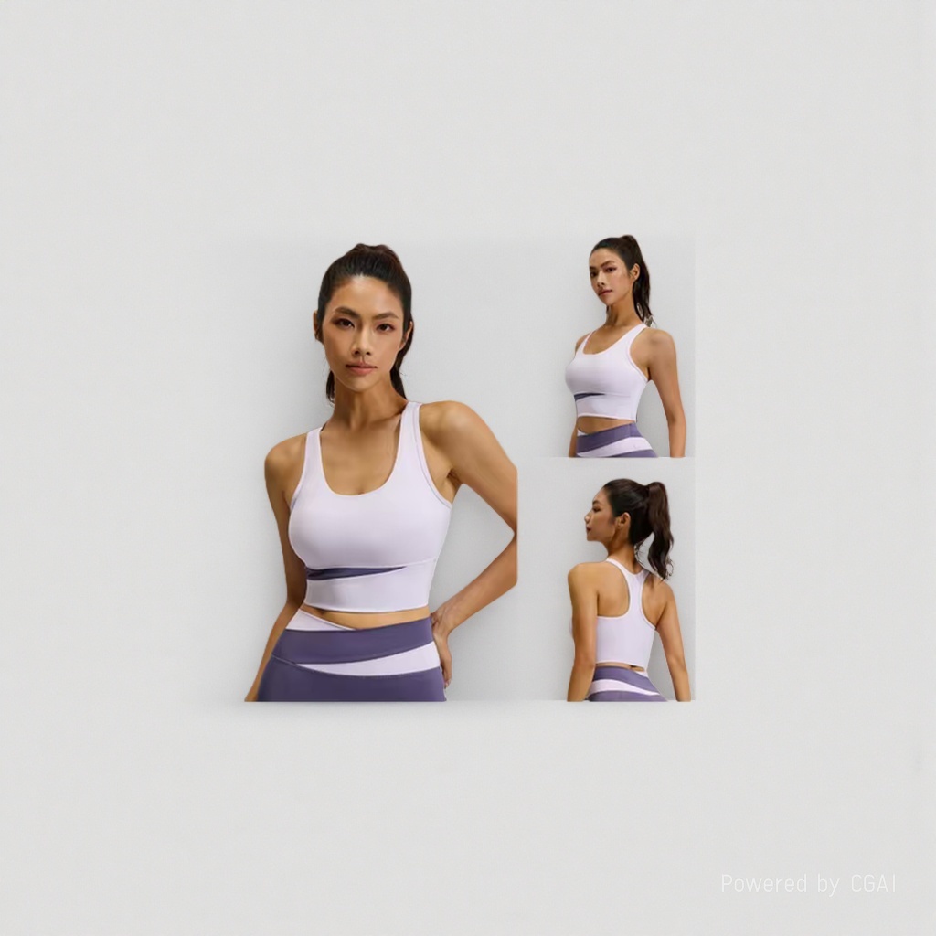 Yoga wear, women's quick-drying high-elasticity sports underwear, tight vest, outdoor fitness outfit details Picture