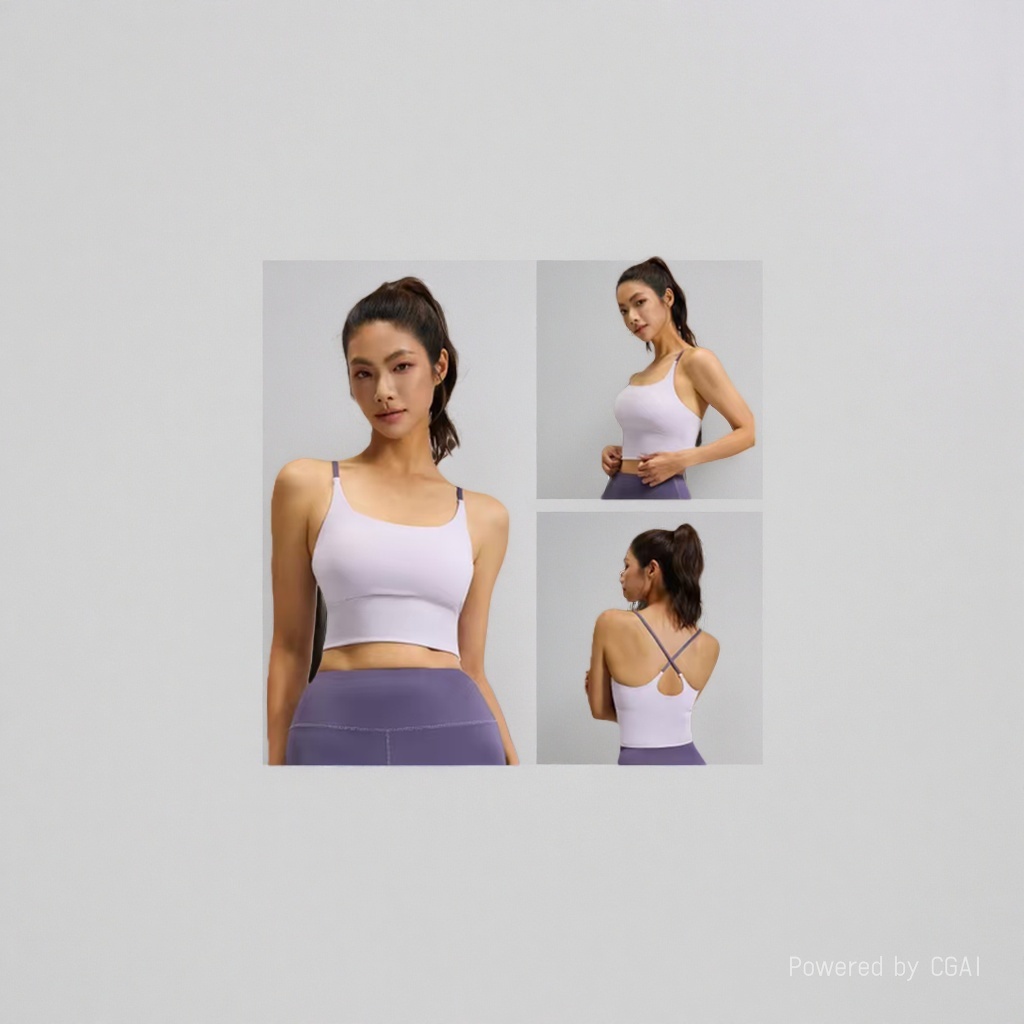 Yoga wear, women's tight sports underwear, vest set, outdoor sportswear, T-shirt, underwear details Picture