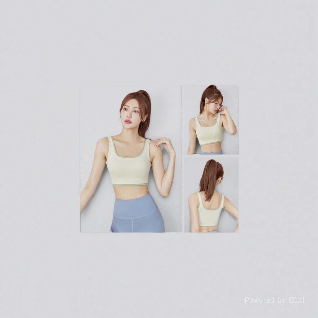 Yoga wear, women's quick-drying breathable sports underwear, tight vest, outdoor fitness outfit details Picture