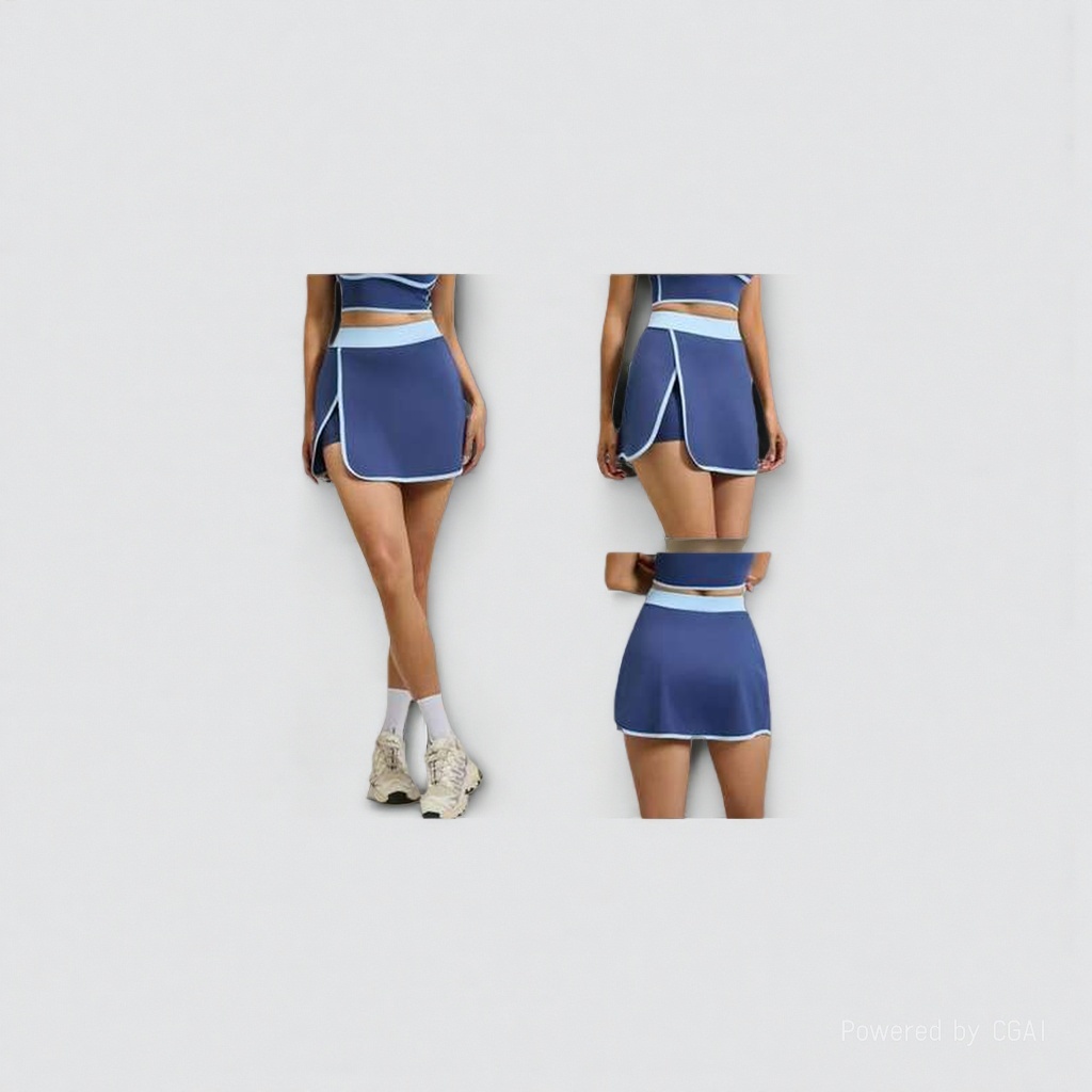 A high-waisted, slimming A-line, versatile short skirt for women in summer Item Picture