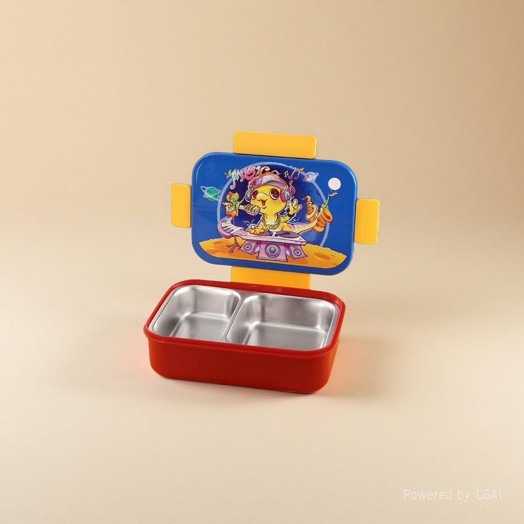 Children's lunch box, insulated lunch box, microwave oven, student simple style lunch box, rectangular stainless steel lunch box Application Scenario