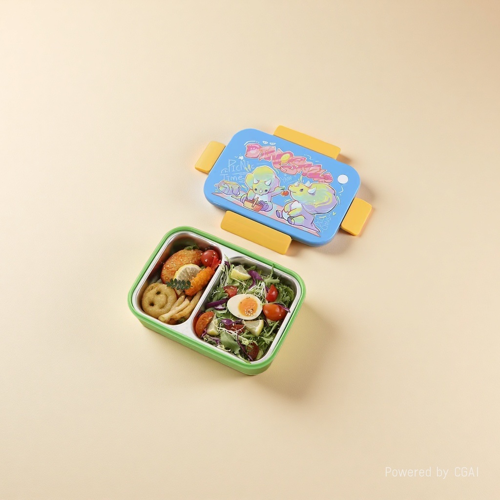 Children's lunch box, insulated lunch box, microwave oven, student simple style lunch box, rectangular stainless steel lunch box Specification image