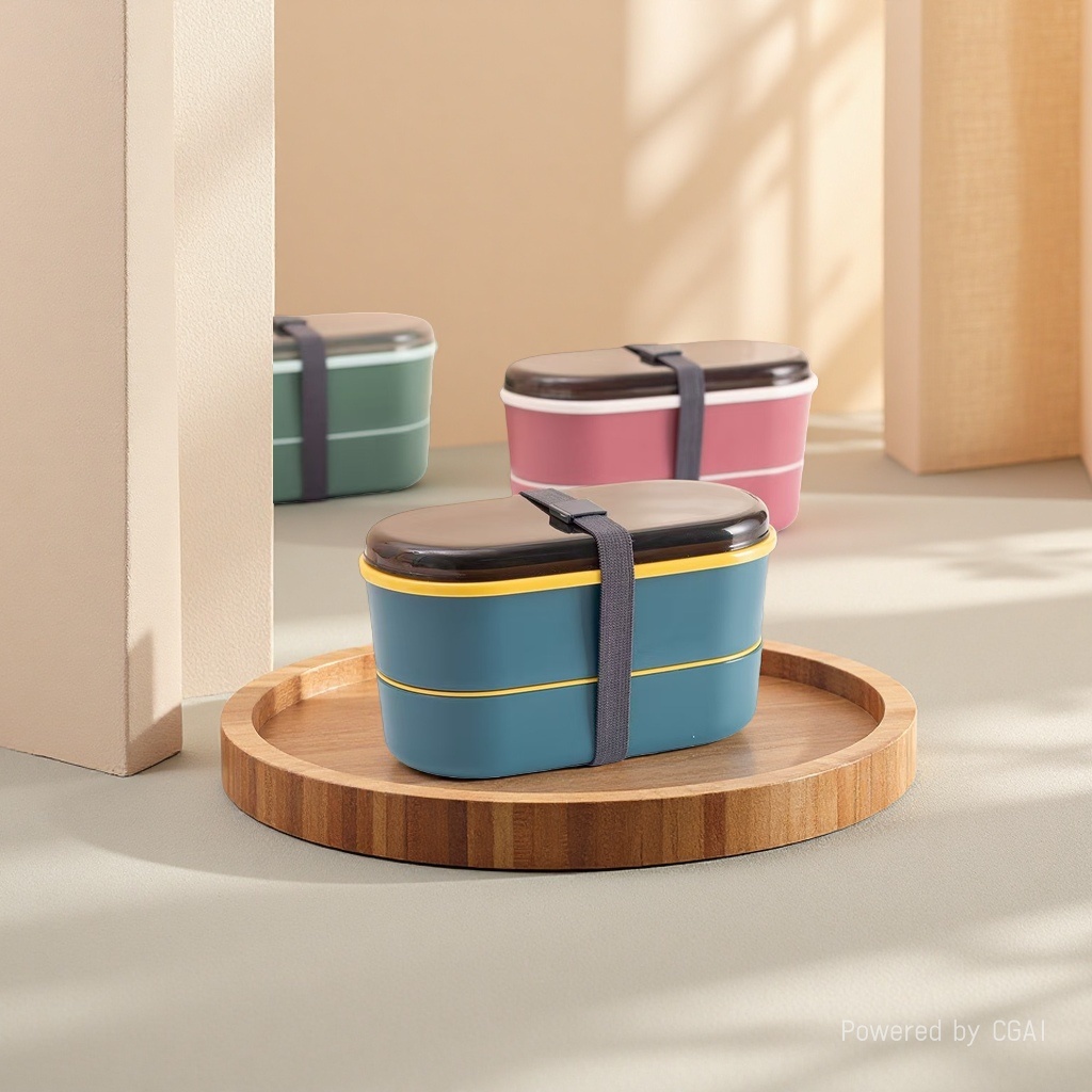 Cross-border direct supply, double-layer storage, single-layer separation, microwave-safe lunch box Specification image