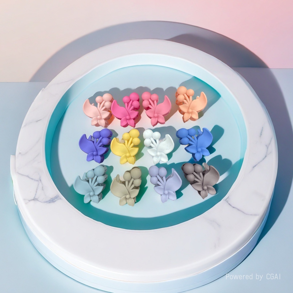Flower-shaped hair clips, banana clips, shark clips, grab clips, sweet hair accessories details Picture