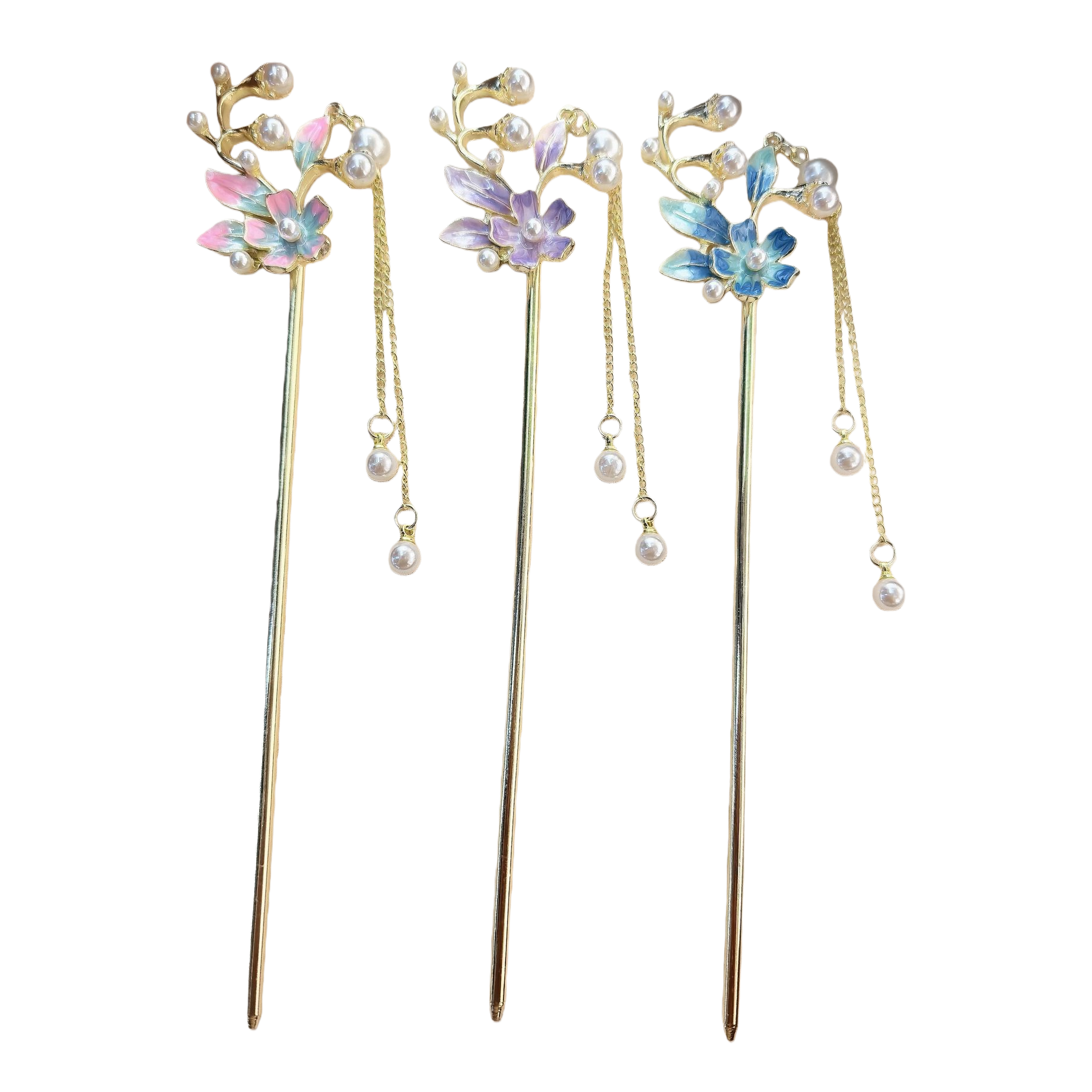 Wholesale of exquisite ancient-style hairpins, magnolia flower hairpins, stepping tassel hair accessories, headwear, high-end hairpins and hair accessories Item Picture