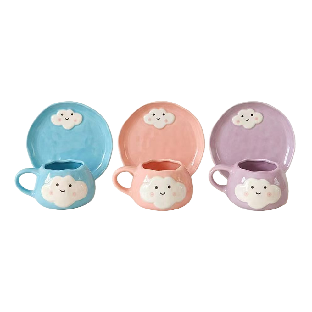 Cute mugs, high appearance level water cups with LIDS, funny ghost ceramic cups for girls, birthday gifts for Halloween pic 4